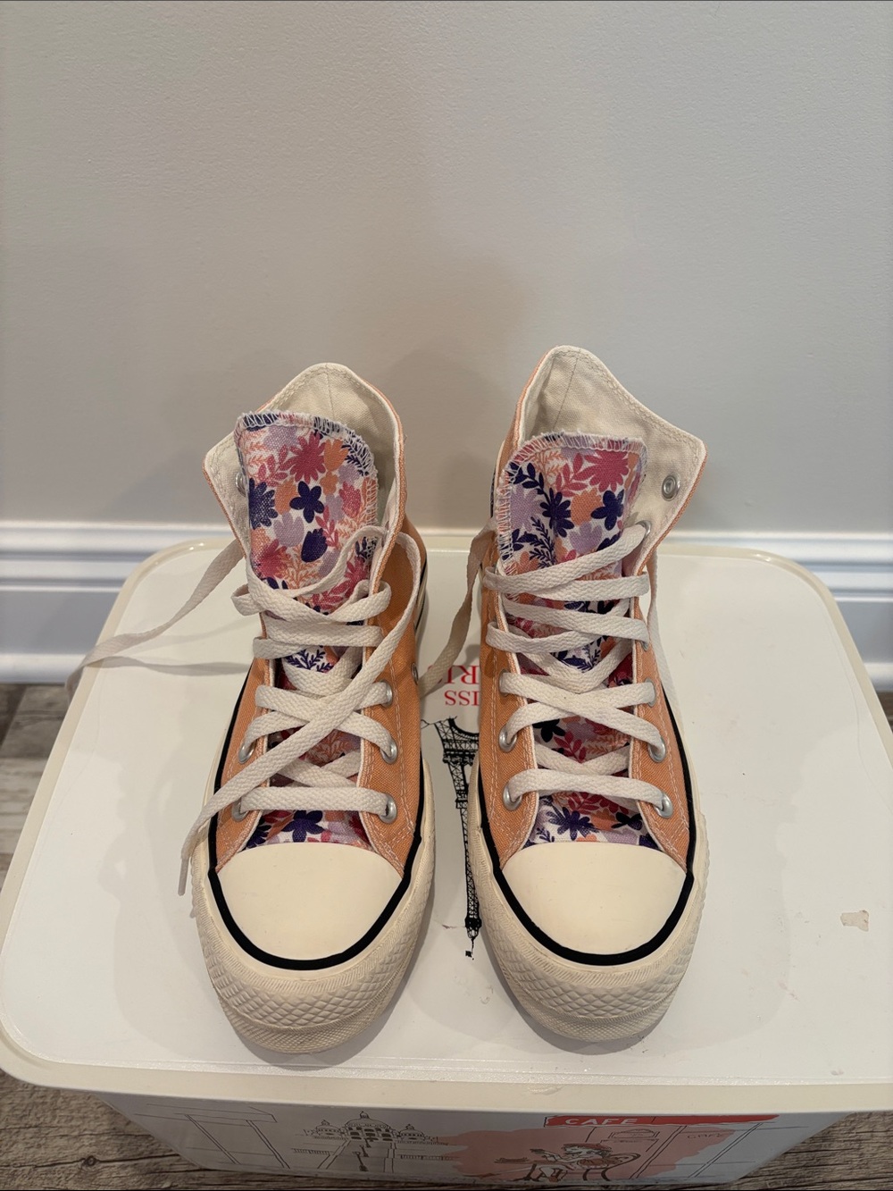 Florence by Mills Edition Converse High-Top Floral Accent Canvas Sneakers